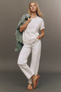 The Bennie Puff-Sleeve Crew-Neck Tee by Pilcro Size: M