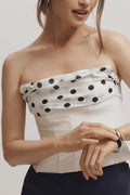 Anthropologie Layered Strapless Corset Bow-Back Top Size: S