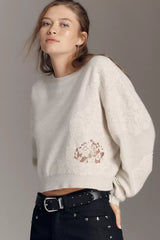 The Alani Cashmere Sweater by Pilcro: Crop Crew-Neck Edition Size: M