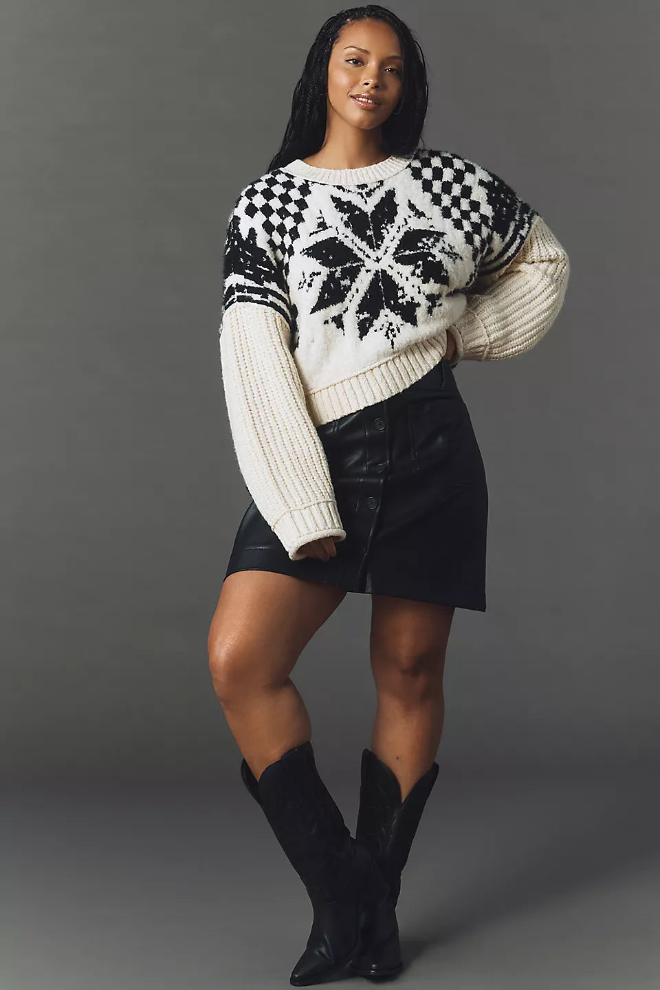 Anthropologie Pilcro Crew-Neck Nordic Sweater Size: M