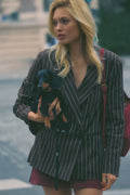 Rue Oversized Blazer by Maeve - Brown Stripe - Size Small