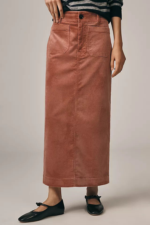 The Colette Corduroy Maxi Skirt by Maeve Size S