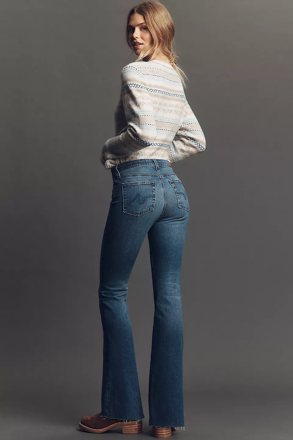 AG Farrah Mid-Rise Boot-Leg Jeans - Size: 25