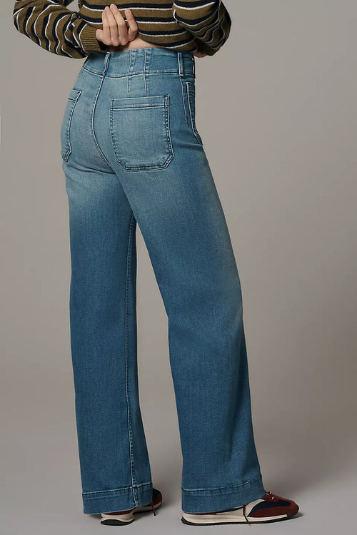 Anthropologie The Colette Full-Length Wide-Leg Jeans by Maeve Size: 25P
