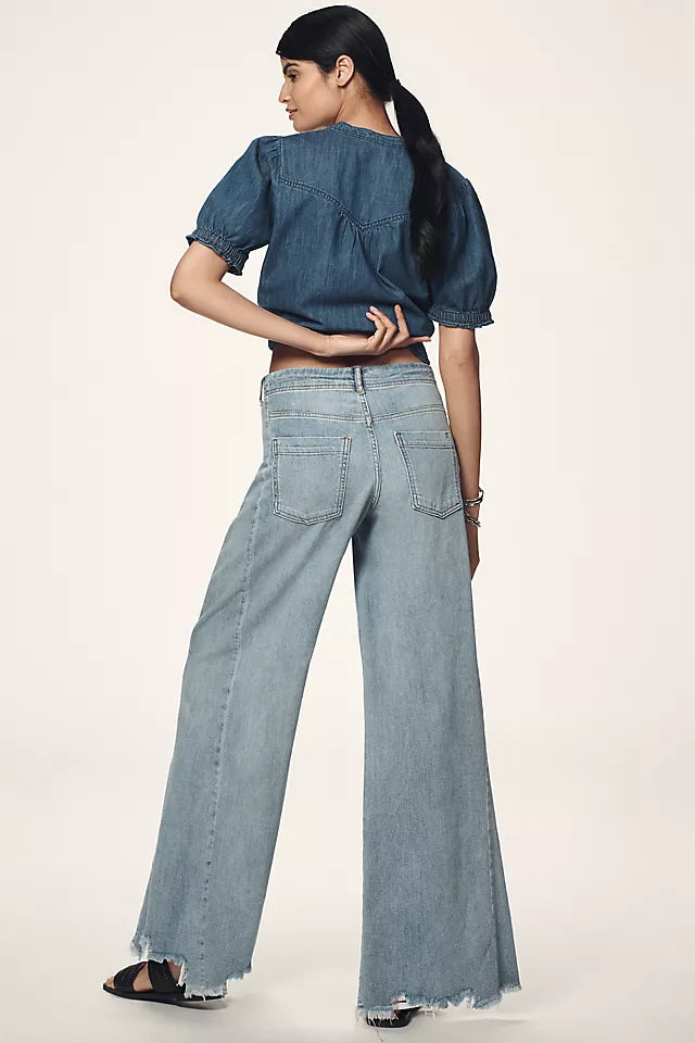 Pilcro Adi Regenerative Cotton Mid-Rise Flare Jeans - 29