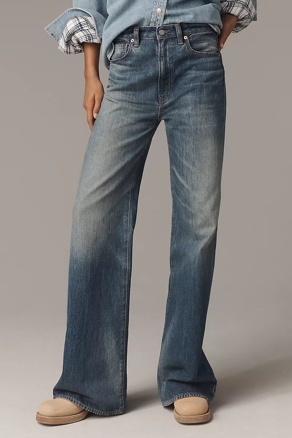 Anthropologie Denimist Helena High-Rise Wide-Leg Jeans Size: 27