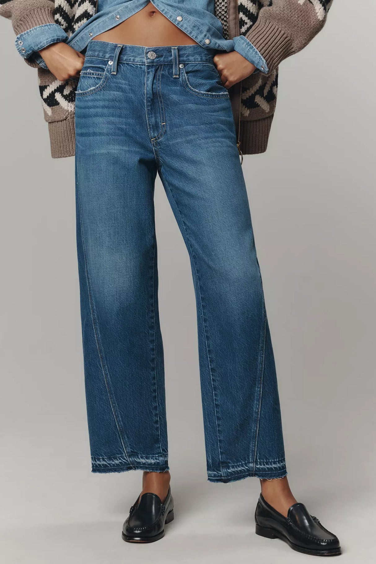 Anthropologie AMO Maria High-Rise Relaxed Wide-Leg Jeans - size 31