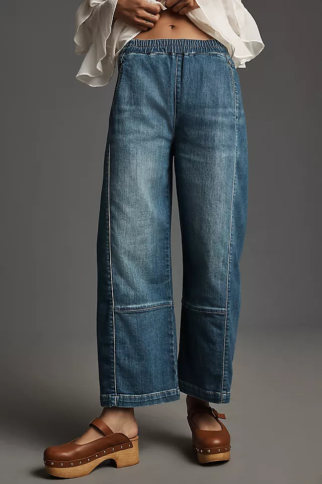 Pilcro Izzie Relaxed Pull-On Barrel Jeans - 2XL