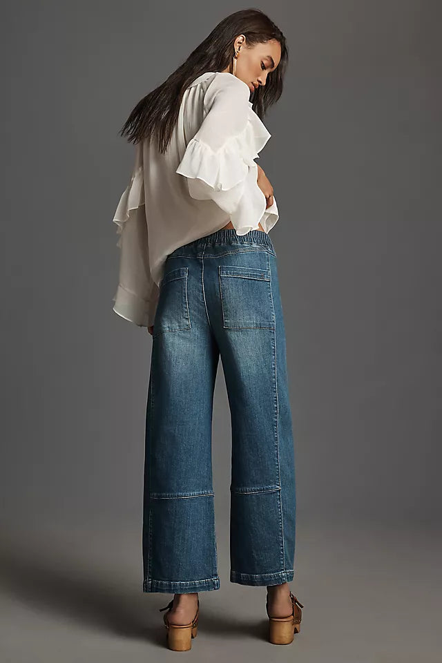 Pilcro Izzie Relaxed Pull-On Barrel Jeans - 2XL