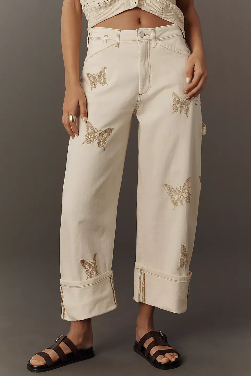Anthropologie Pilcro Kayden High-Rise Carpenter Barrel Jeans Size 26P
