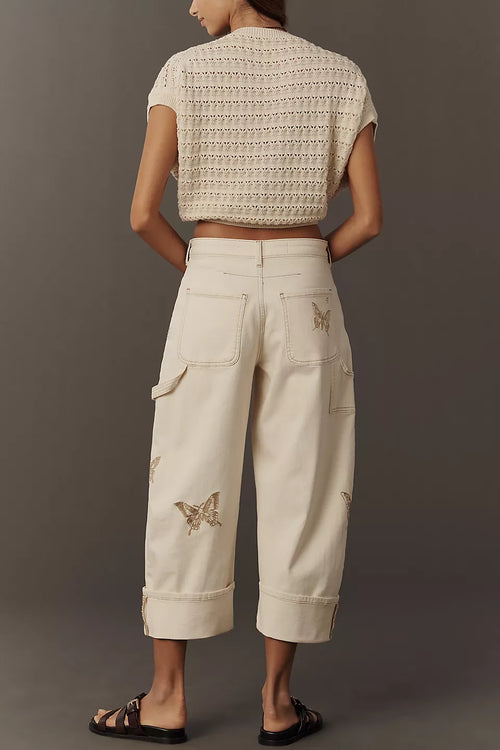 Anthropologie Pilcro Kayden High-Rise Carpenter Barrel Jeans Size 26P