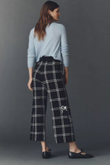 The Colette Sweater Crop High-Rise Wide-Leg Pants by Maeve Size: L