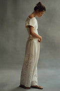 Anthropologie NVLT Embroidered Pants Size XS