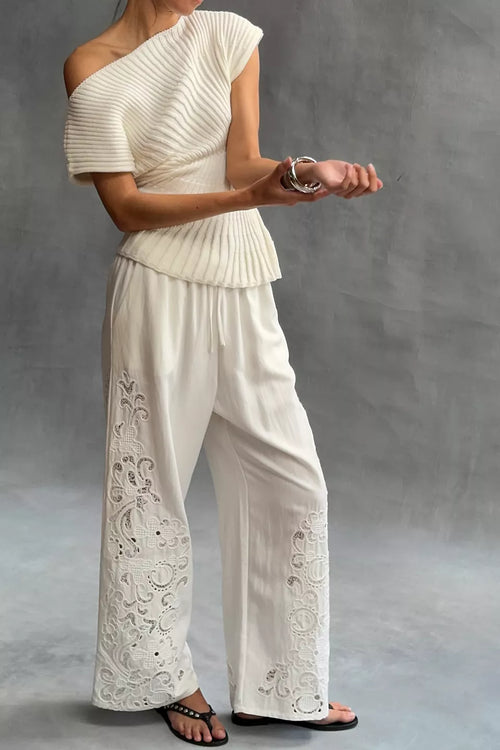 Anthropologie NVLT Embroidered Pants Size XS