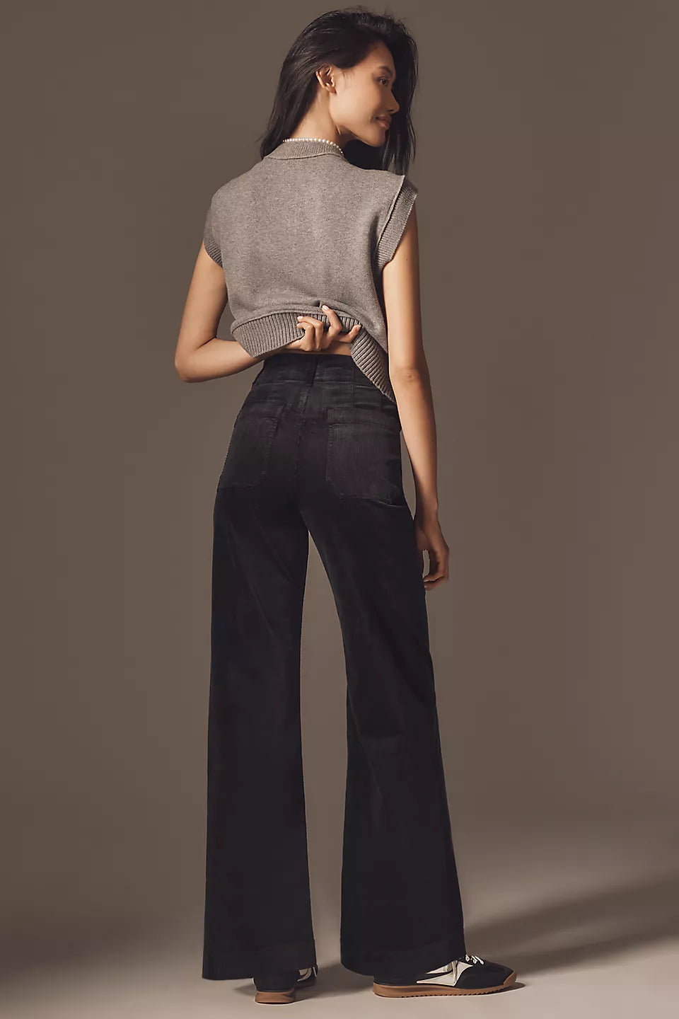 Anthropologie The Colette Corduroy Full-Length Wide-Leg Pants by Maeve Size: 28