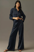 Scotch & Soda Eleni High-Rise Wide-Leg Pants by Anthropologie - Navy - Size M/30
