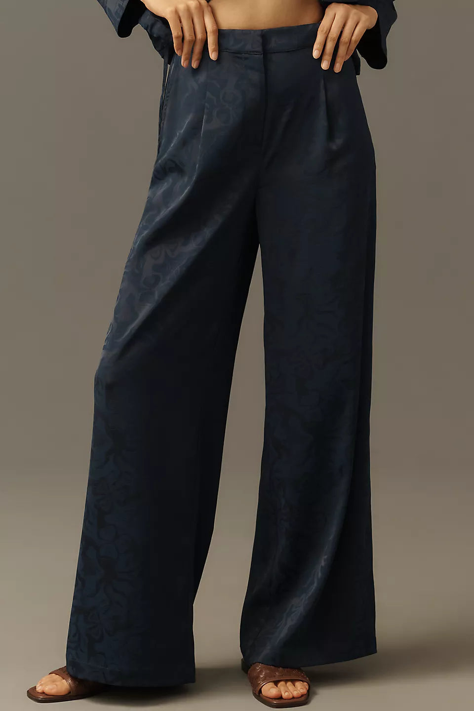 Scotch & Soda Eleni High-Rise Wide-Leg Pants by Anthropologie - Navy - Size M/30