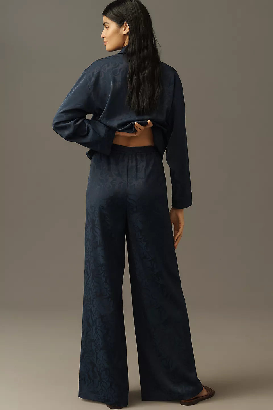 Scotch & Soda Eleni High-Rise Wide-Leg Pants by Anthropologie - Navy - Size M/30