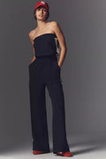 Bishop + Young Strapless Stripe Jumpsuit Size S