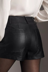 Anthropologie The Colette Faux Leather Shorts by Maeve