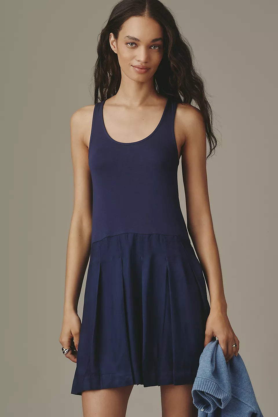 The Goldie Wool Cashmere Twofer Mini Dress by Anthropologie - Size XS