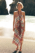 Pilcro Cotton Strapless Ruched Midi Dress  Medium