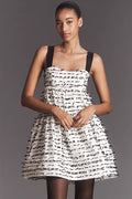 Maeve Sleeveless Textured Swing Mini Dress Size M