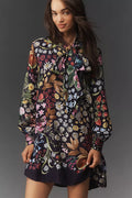 The Caroline Tie-Neck Mini Dress by Maeve Size XS