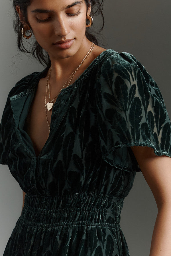 The Somerset Maxi Dress by Anthropologie - Dark Turquoise - Size XS Petite