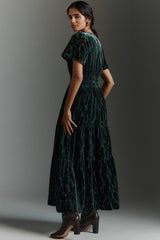 The Somerset Maxi Dress by Anthropologie - Dark Turquoise - Size XS Petite