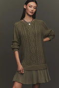 The Delphine Sweater Twofer Mini Dress Size M