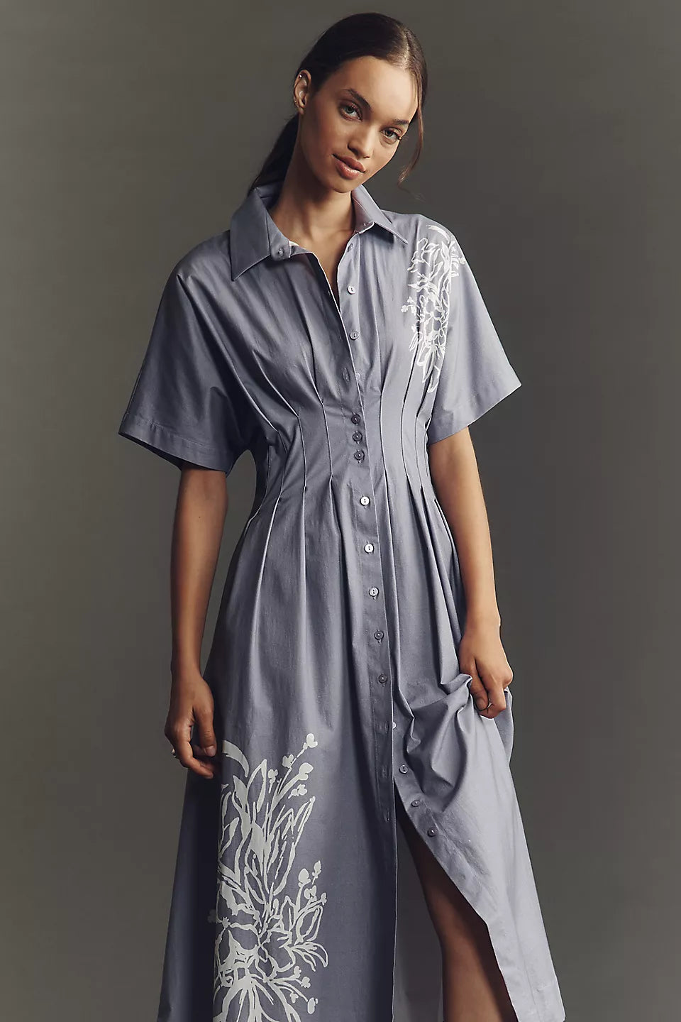 Anthropologie The Tobie Shirt Dress by Exquise Size: M