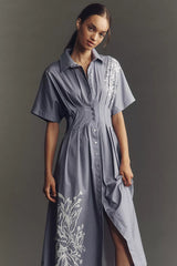 Anthropologie The Tobie Shirt Dress by Exquise Size: M