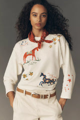 Anthropologie MOTHER The Footballer Long-Sleeve Graphic Tee Size: XL