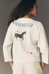 Anthropologie MOTHER The Footballer Long-Sleeve Graphic Tee Size: XL