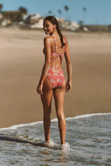 Anthropologie Malai Tropical Wine Majestic Underwire Bikini Top