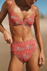 Anthropologie Malai Tropical Wine Moon Bay High-Rise Bikini Bottoms