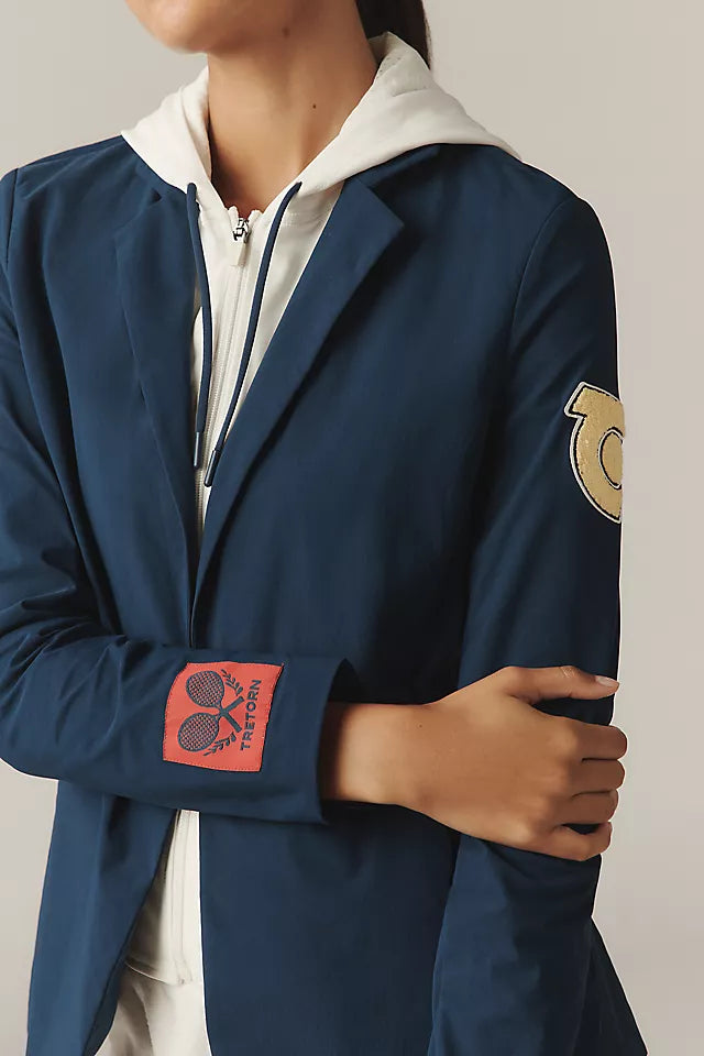 Tretorn x Anthropologie Navy Blazer Jacket  Twofer Sporty Classic NWT  Women's Small
