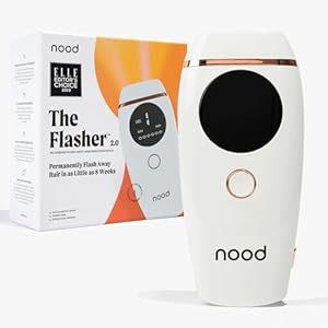 NEW Flasher 2.0 by Nood, IPL Laser Hair Removal Device for Men and Women, Pain-free and Permanent Results, Safe for Whole Body Treatment - Gloss White