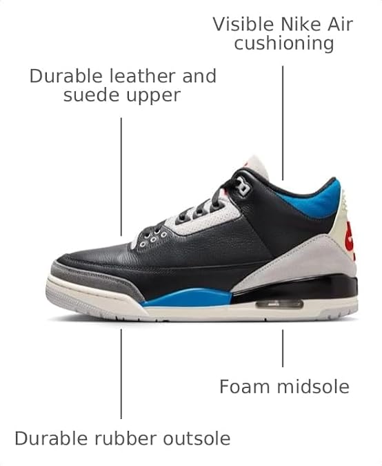 Nike Air Jordan 3 Retro Original Men's Shoes (Size: 9.5)