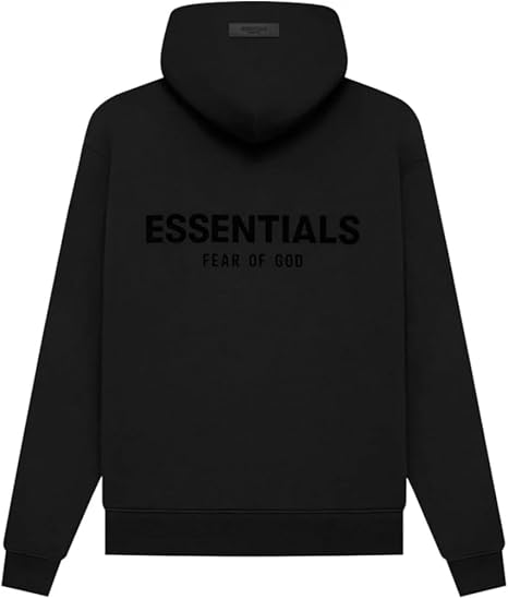 (L) Fear of God Essentials Hoodie 'Stretch Limo / Black' (SS22)