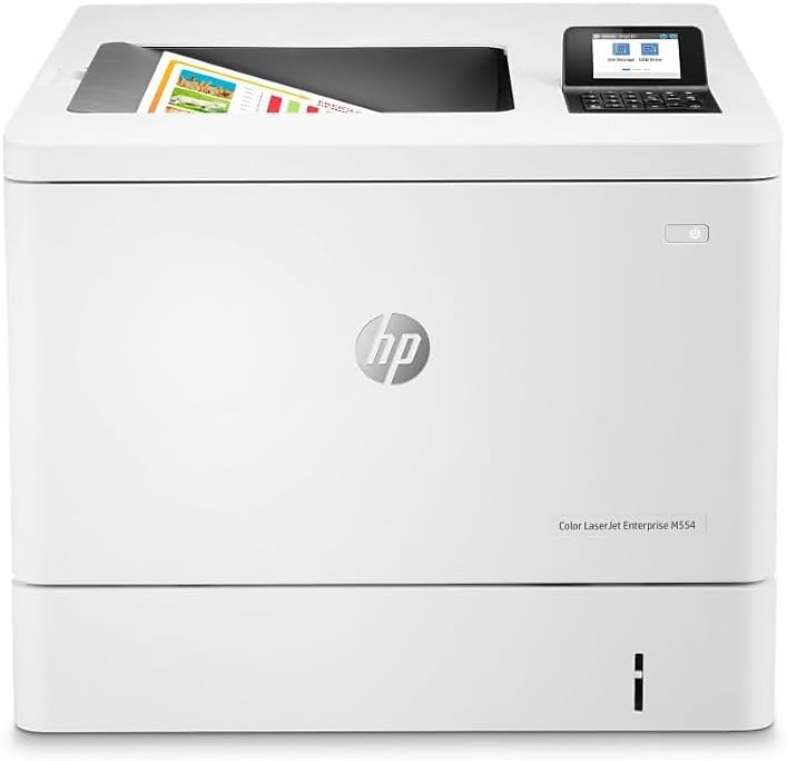 HP Color LaserJet Enterprise M554dn Duplex Printer (7ZU81A),White