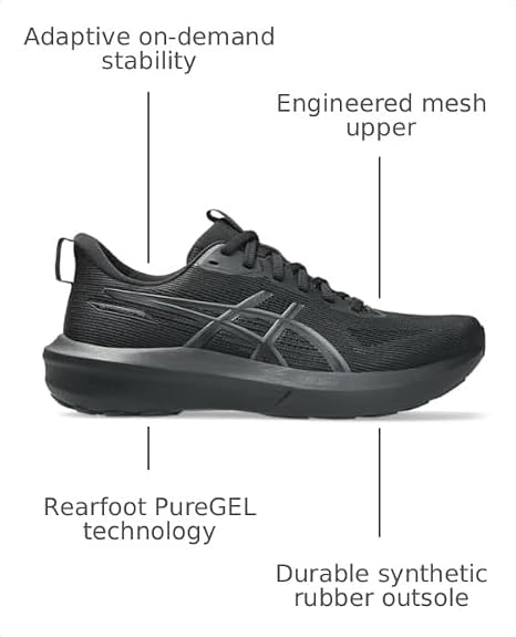 ASICS Women GT-1000 14 Running Shoe - Black/Black, Sz9.5