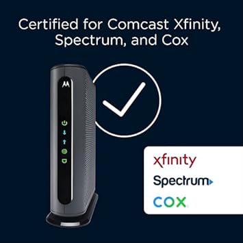 Motorola MB7621 Cable Modem | Pairs with Any WiFi Router | Approved by Comcast Xfinity, Cox, and Spectrum (NEW, OPEN BOX)