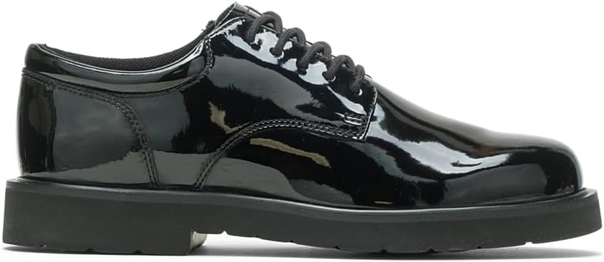 Bates Men's High Gloss Oxford, Black, Size: 10.5