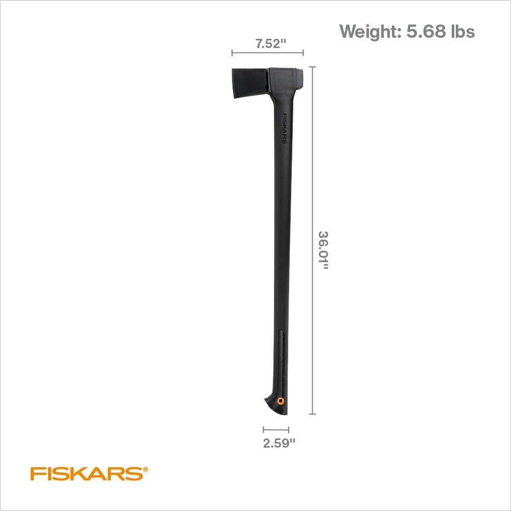 FISKARS 36" The Original All-Black Super Splitting Axe and Sheath - Part No. 7584