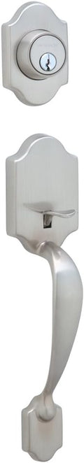 Schlage J-Series by Schlage Paris Exterior Front Entry Handleset, Exterior Side Grip, Satin Nickel, JH58 PRS 619