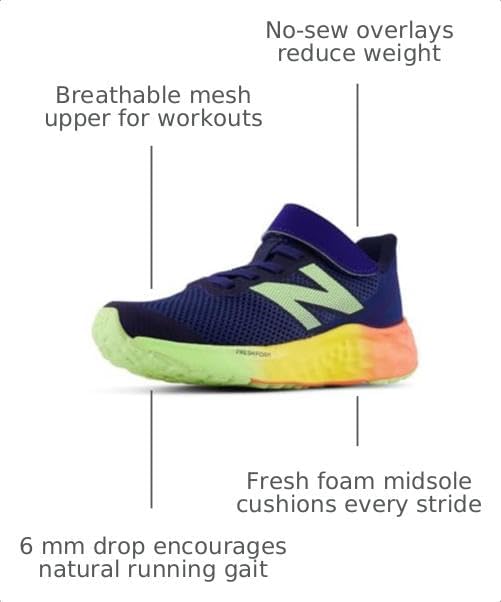 New Balance Kids Fresh Foam Arishi V4 Running Shoe (Little Kid , Size: 13)