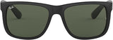 Ray-Ban Sunglasses RB 4165 601/71 Justin Black/Dark Green