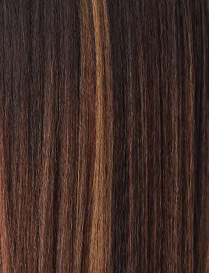 Sensationnel Curls Kinksandco Kinkyedges Wig - Kinky Bob 14 Inch 13X6 Lace Frontal Natural Kinkytexture Edged Hairline for Natural 3C to 4C Hair Textures (BALAYAGECHOCOLATE)